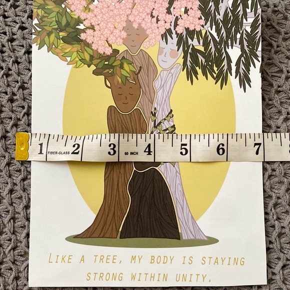 “LIKE A TREE MY BODY IS STAYING STRONG WITHIN UNITY” Illustration ~ Handmade - Picture 5 of 5